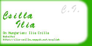 csilla ilia business card